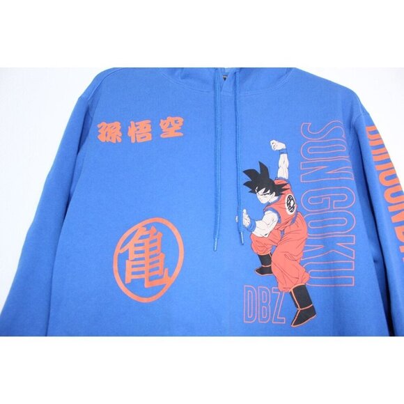 Dragon Ball Z Sun Goku Graphic Men's Unisex L Lt. Blue Hoodie Sweatshirt Unisex - Picture 2 of 9